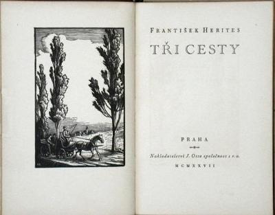 František Herites: Tři cesty, 1927 číslovaný výtisk 