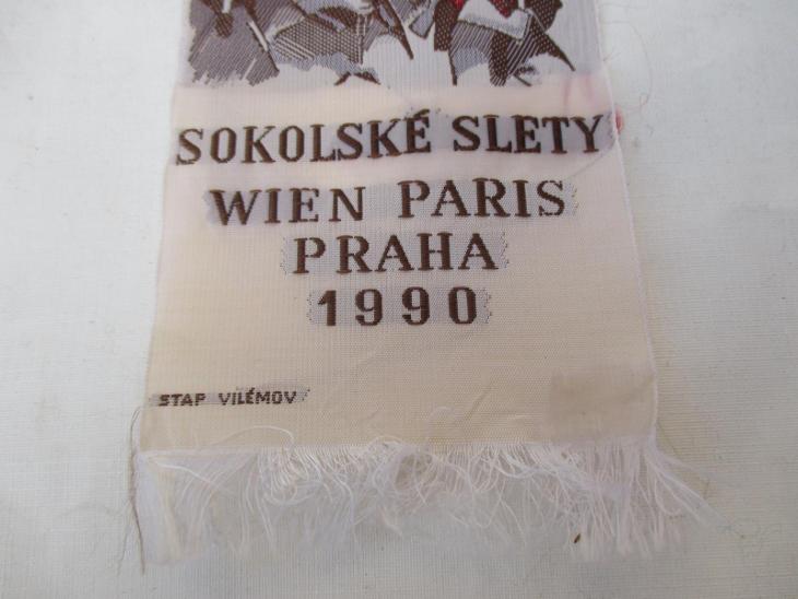Stará záložka Sokolské slety Wien Paris Praha 1990 ČSSR - Sběratelství