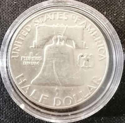 USA 1954 Franklin Half Dollar Liberty Bell, 90% Silver b.z.