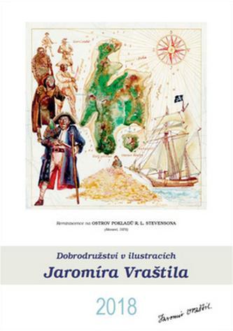 Dobrodružství v ilustracích Jaromíra Vraštila, kalendář, NEROZBALEN ! - Starožitnosti a umění
