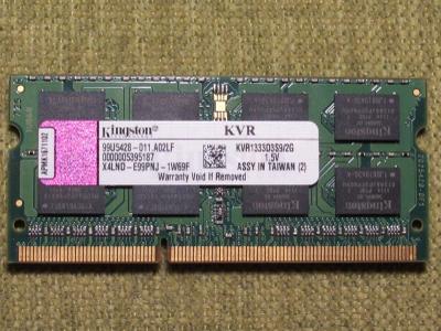 Kingston SO-DIMM DDR3 2GB 1333MHz KVR1333D3S9