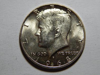 USA 1/2 Dollar 1968 D Ag UNC č31652