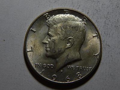 USA 1/2 Dollar 1968 D Ag UNC č31789