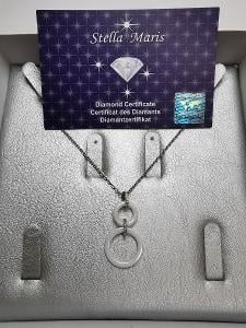 Stříbrny náhrdelník s diamanty (E-KS6000)