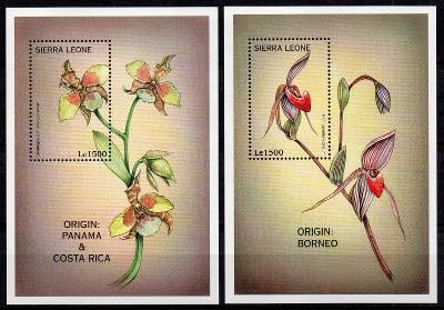 Sierra Leone-Orchideje 1997** Mi.Bl.372-373 / 10 €