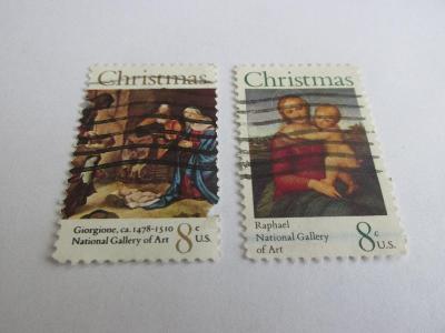 Známky USA 1971, Vánoce-Obrazy