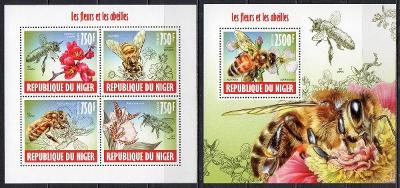 Niger-Včely a flóra 2013**  Mi.2421-2424+Bl.226 / 22 €
