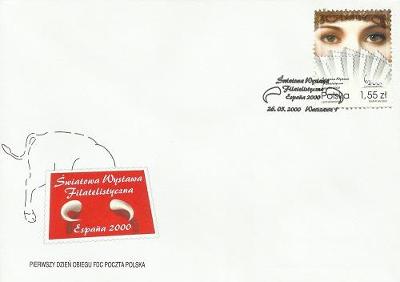 Polsko 2000 FDC Známky Mi 3833 Španělsko výstava poštovních známek