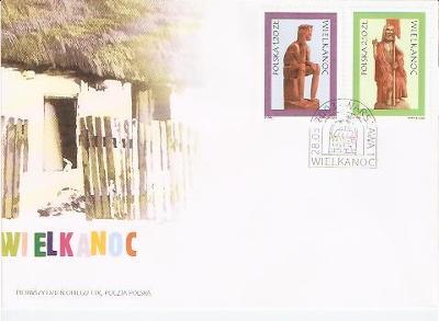 Polsko 2003 FDC Známky Mi 4043-4044 Velikonoce folkl lidové sochařstvi