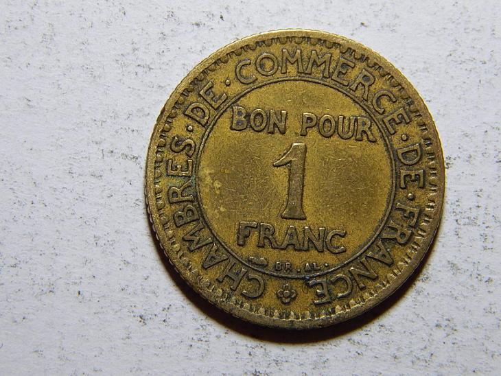 Francie 1 Franc 1921 XF č11210 - Sběratelství