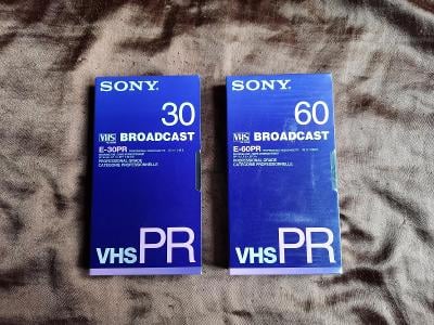 2 x VHS Sony E-30PR + E-60PR  *** NOVÉ ORIGINAL balení NEROZBALENÉ ***