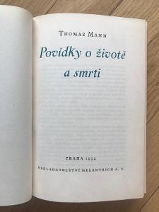 Povídky o životě a smrti – Thomas Mann (1932, Melantrich)