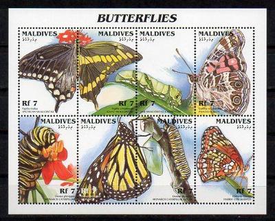 Maledivy-Motýli 1996** Mi.2659-66 / 12 €