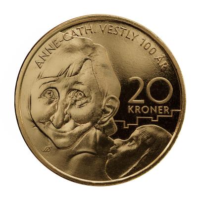 20 Kroner 2020 Norsko Anne-Cath. Vestly pamětní mince