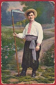 Stará pohlednice - Ukrajinský kozák 1915-1916