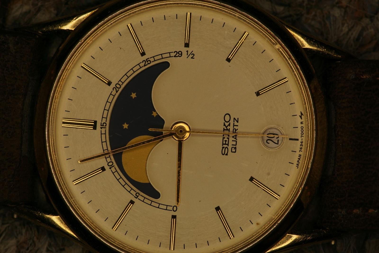 Hodinky Seiko Moonphase 7434 7008 B3 Aukro