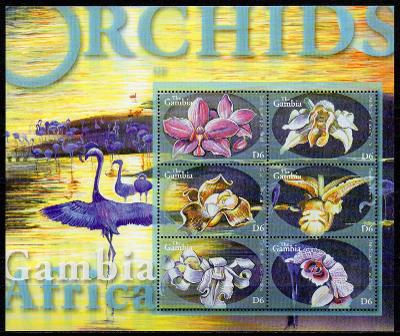 Gambie-Orchideje 2001** Mi.4471-4476 / 8 €
