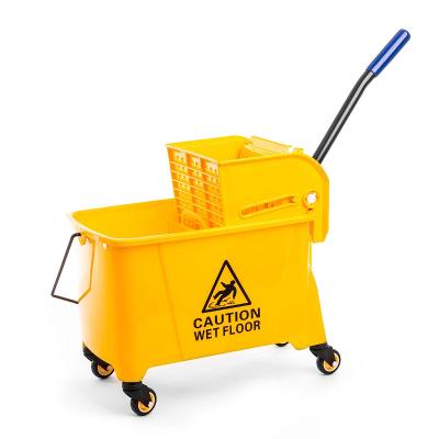 Pojízdný úklidový vozík 20 litrů žlutý (39761)