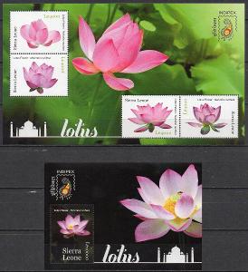 Sierra Leone-Lotosové květy 2011**  Mi.5433-5436+Bl.655 / 16,50 €