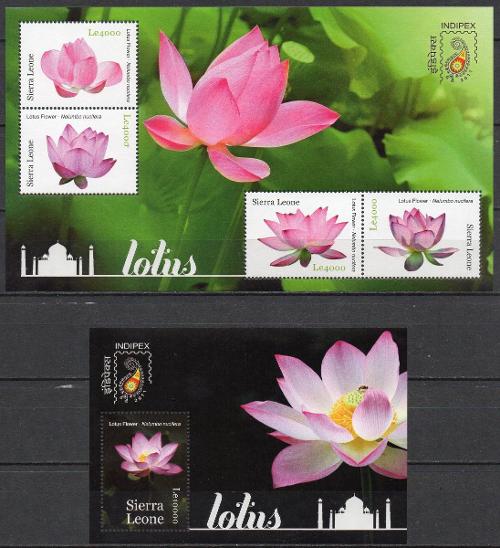Sierra Leone-Lotosové květy 2011**  Mi.5433-5436+Bl.655 / 16,50 € - Známky