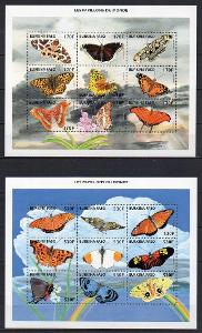 Burkina Faso-Motýli 1998**  Mi.1571-1588 / 38 €