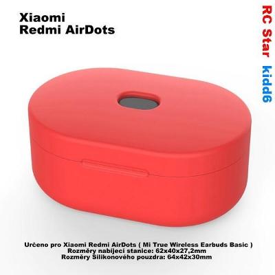 VÝPRODEJ - Silikonový obal pro Xiaomi Redmi AirDots - červený