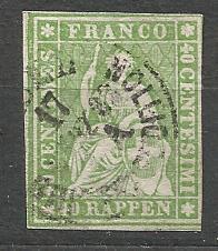 Švýcarsko - razít,Mi.č.17 II  /1685/