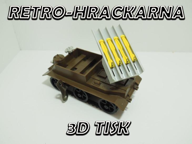 3D TISK IGRA TRANSPORTÉR NÁHRADNÍ RAKETY CENA 4KS   - Starožitné hračky