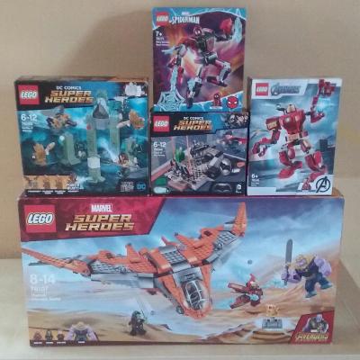 LEGO Super heroes (76107, 76140, 76085, 76044, 76171) - bez figúrok