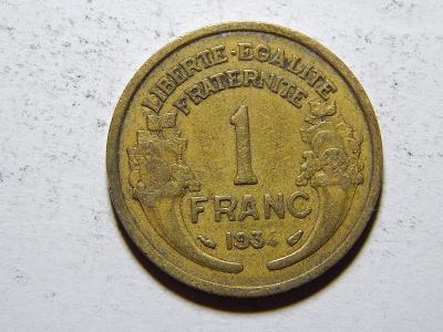 Francie 1 Franc 1934 XF č11096
