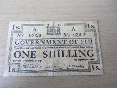 Fidži Government of Fiji 1 shilling 01.09.1942 Pick 48a