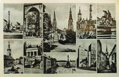 Stará pohlednice - pohled OLOMOUC z roku 1946 ve výborném  stavu