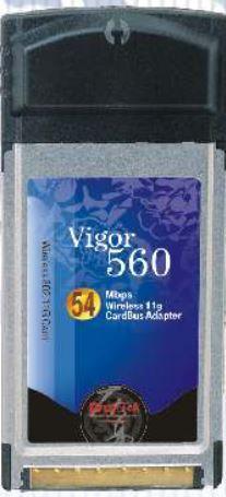Vzácná PCMCIA (cardbus) wifi karta DrayTek Vigor560