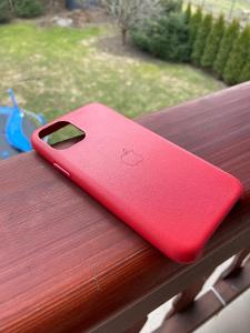 Kožený kryt pro iPhone 11 Pro | Leather case | červený