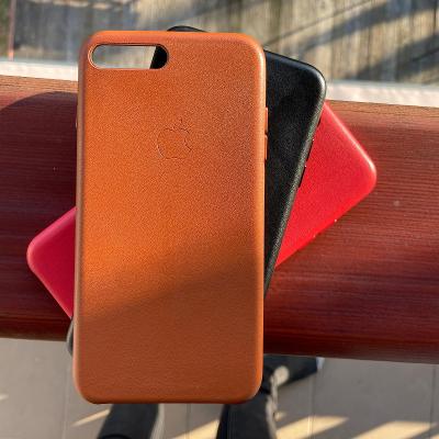Kožený kryt pro iPhone 7/8 Plus | Leather case | černý, hnědý, červený