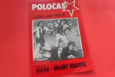 Poločas - 4 kolo ligy 1990-91 Slavia-Hradec Králové / reklama Tuzex