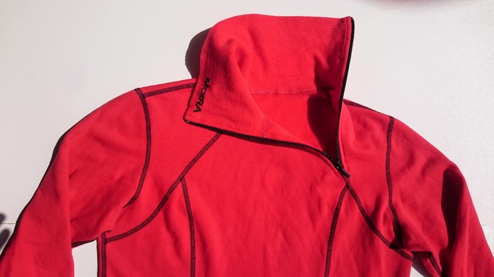 MOIRA PLYŠ červené funkční triko dl. rukáv vel. L - Vybavení na zimní sporty