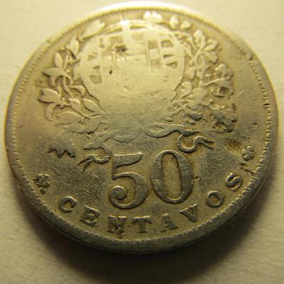 PORTUGALSKO - 50 Centavos  z roku 1929 2/2