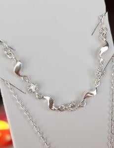 Nový stříbrný náhrdelník se zirkony Ag 925/1000