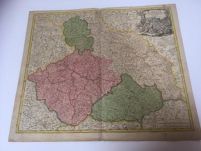 Stará mapa Čech  - Homann