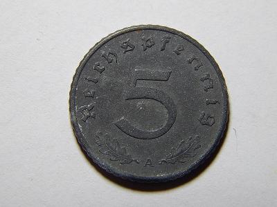 Německo 3. říše 5 Pfennig 1941A XF č29588
