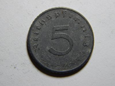 Německo 3. říše 5 Pfennig 1941A XF č29726
