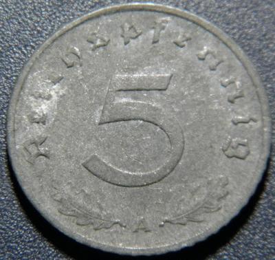 Německo 3. Říše 5 Pfennig 1941A XF-UNC č29913