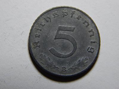 Německo 3. říše 5 Pfennig 1941B XF č29709
