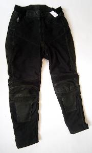 Textilní dámské kalhoty s kůží AKITO - vel.?, pas: 82 cm