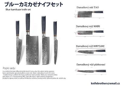 Damaškový kuchyňský nůž, luxusní sada nožů