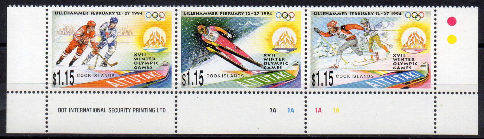 Aitutaki-OH Lillehammer 1994**  Mi.713-715 / 12,50 €