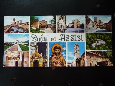 stará pohlednice Saluli da Assisi
