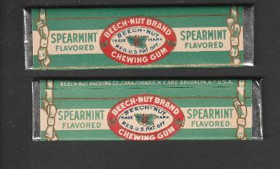žvýkačkový obal od žvýkaček CHEWING GUM --- BEECH NUT Brooklyn 1928