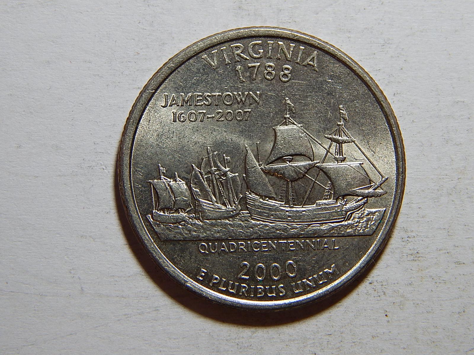 USA 1/4 Dollar 2000 P Virginia XF č25030 - Numizmatika